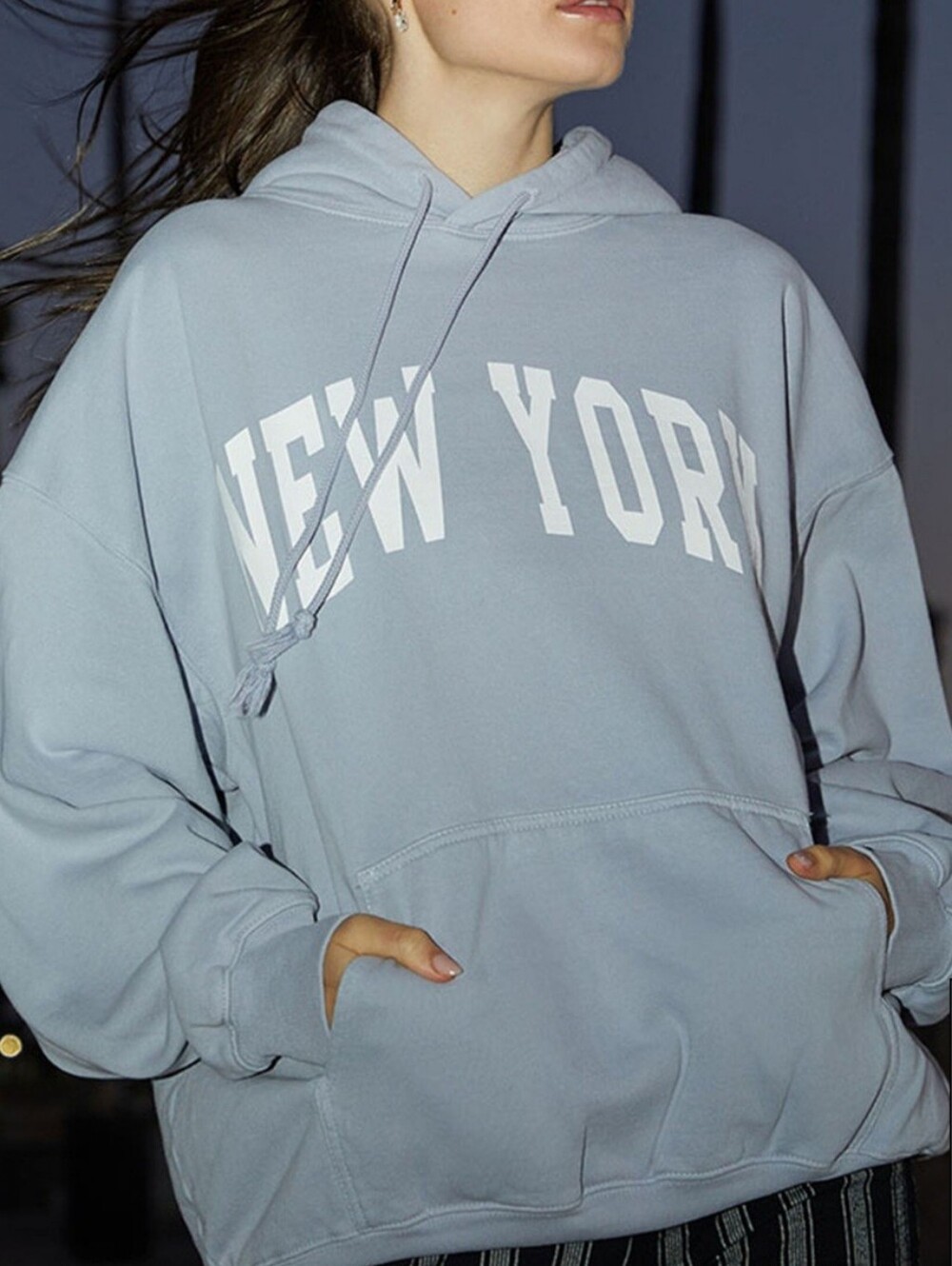 John Galt New York Light Blue Hoodie Sweatshirt